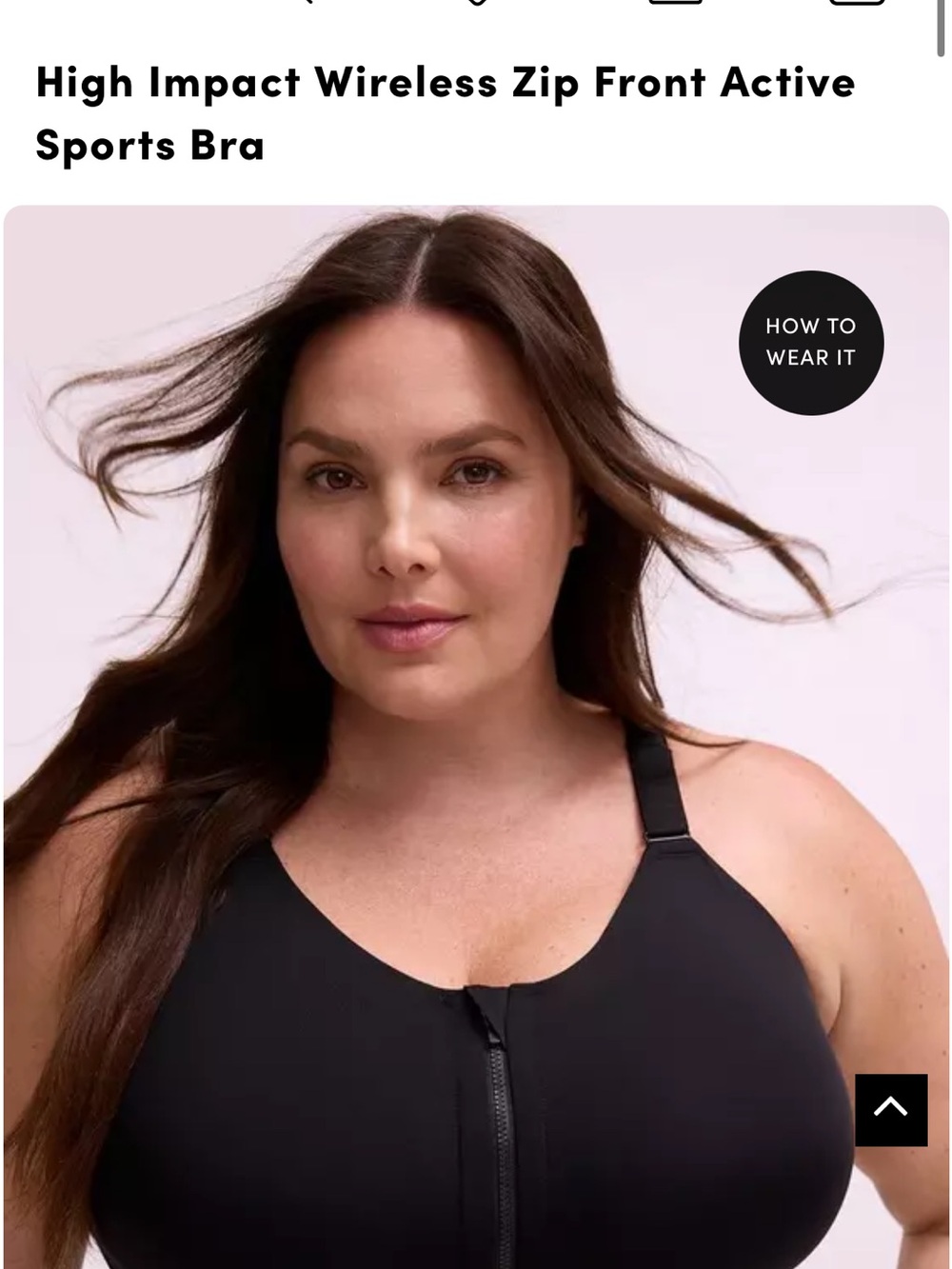 torrid Black High-Impact Wireless Zip Front Sports Bra